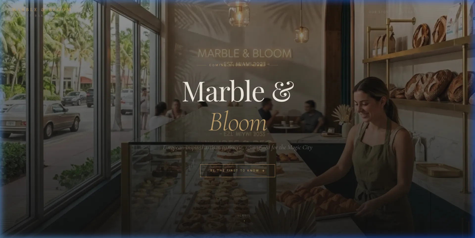 Marble & Bloom Bakery example website by Designed by Anthony